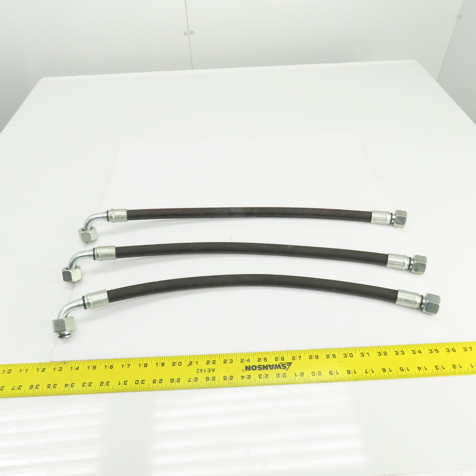 MatchMate GH781-8 1/2"(-08) Hydraulic Hose Assy 3/4-18 O-Ring Boss 24" OAL Lot/3