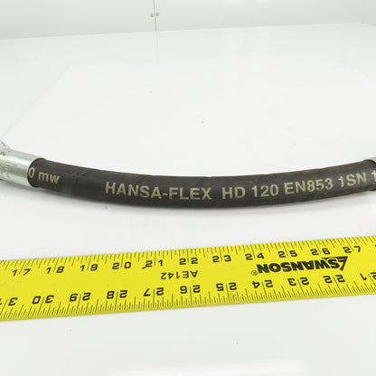 Hansa-Flex HD120 3/4" (-12) Hydraulic Hose Assy 1-1/16"-12 O-Ring Boss 20" OAL