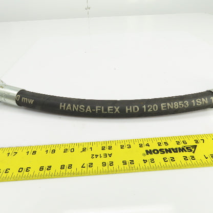 Hansa-Flex HD120 3/4" (-12) Hydraulic Hose Assy 1-1/16"-12 O-Ring Boss 20" OAL