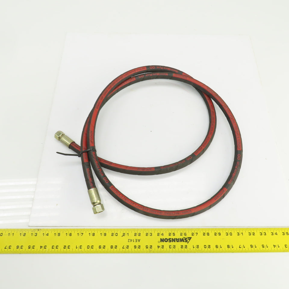 MatchMate GH793-6 3/8" (-10) Hydraulic Hose Assy 9/16"-18 O-Ring Boss 93" OAL
