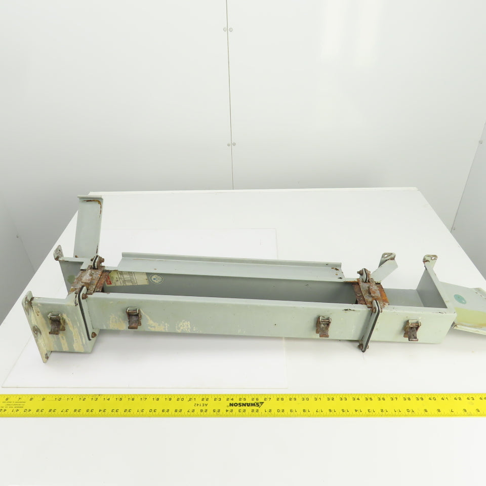 Hoffman 4" x 4" x 36" L Wire Way Auxiliary Gutter Trough Hinged Top W/90° Elbow