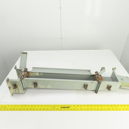 Hoffman 4" x 4" x 36" L Wire Way Auxiliary Gutter Trough Hinged Top W/90° Elbow