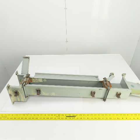 Hoffman 4" x 4" x 36" L Wire Way Auxiliary Gutter Trough Hinged Top W/90° Elbow