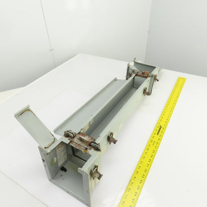 Hoffman 4" x 4" x 36" L Wire Way Auxiliary Gutter Trough Hinged Top W/90° Elbow