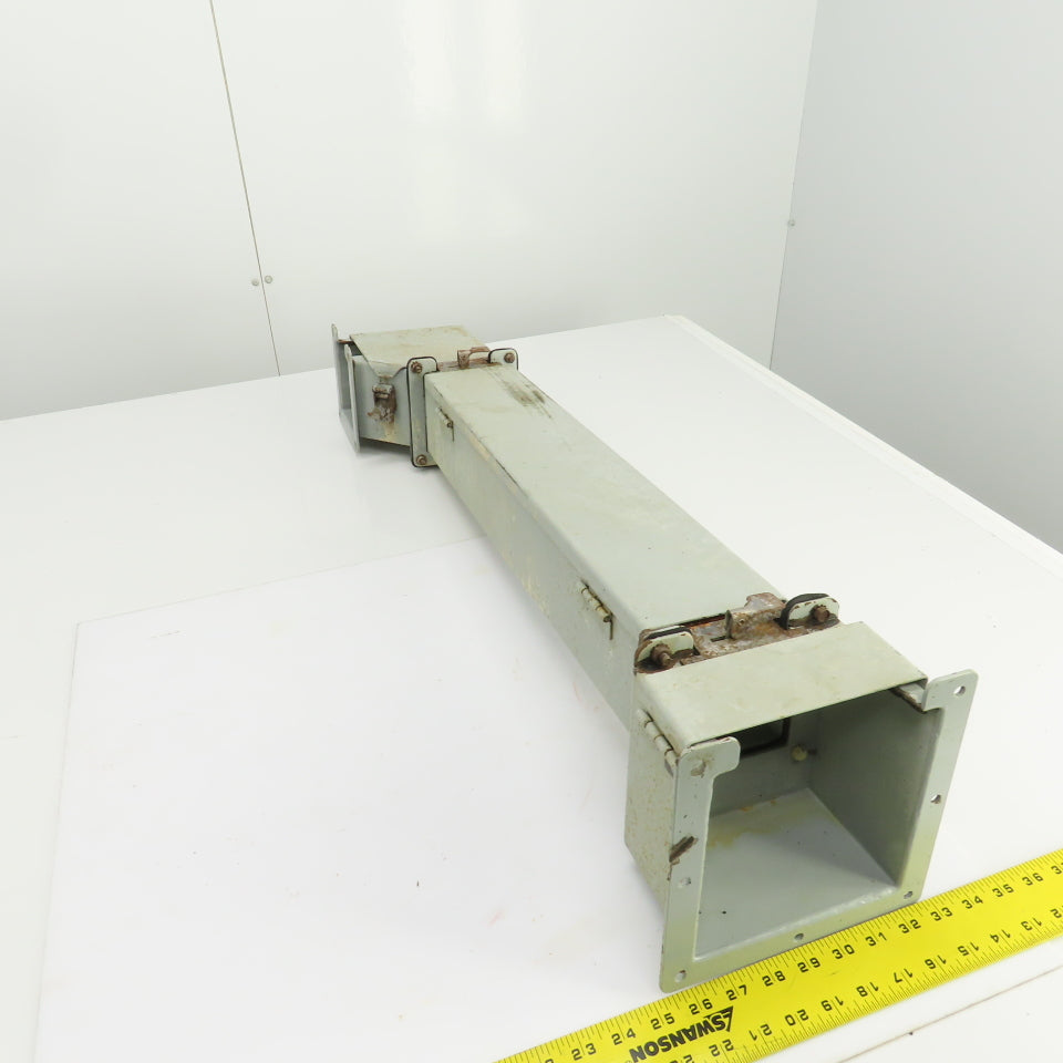 Hoffman 4" x 4" x 36" L Wire Way Auxiliary Gutter Trough Hinged Top W/90° Elbow