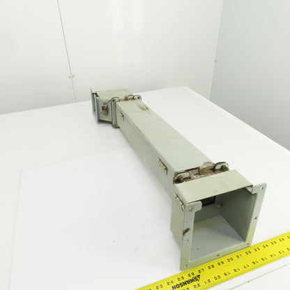 Hoffman 4" x 4" x 36" L Wire Way Auxiliary Gutter Trough Hinged Top W/90° Elbow