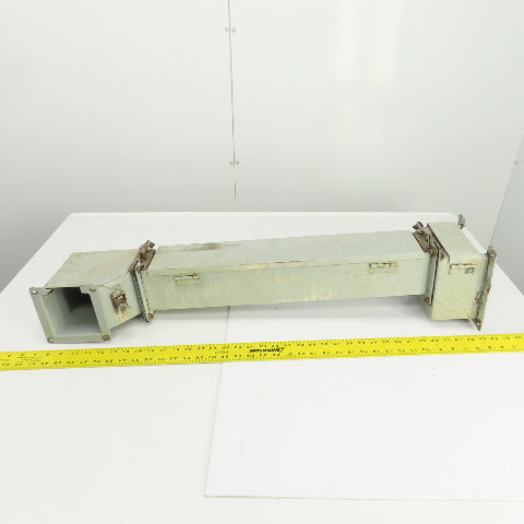 Hoffman 4" x 4" x 36" L Wire Way Auxiliary Gutter Trough Hinged Top W/90° Elbow