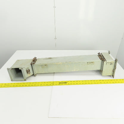 Hoffman 4" x 4" x 36" L Wire Way Auxiliary Gutter Trough Hinged Top W/90° Elbow