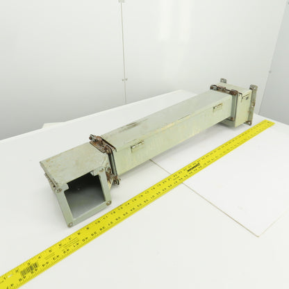Hoffman 4" x 4" x 36" L Wire Way Auxiliary Gutter Trough Hinged Top W/90° Elbow