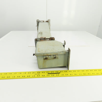 Hoffman 4" x 4" x 36" L Wire Way Auxiliary Gutter Trough Hinged Top W/90° Elbow