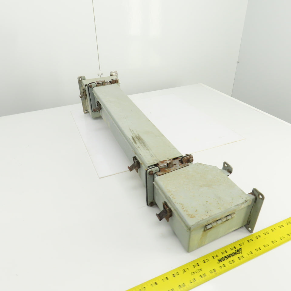 Hoffman 4" x 4" x 36" L Wire Way Auxiliary Gutter Trough Hinged Top W/90° Elbow