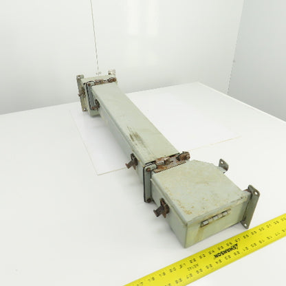 Hoffman 4" x 4" x 36" L Wire Way Auxiliary Gutter Trough Hinged Top W/90° Elbow