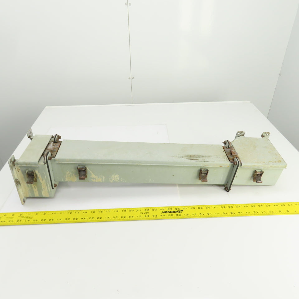 Hoffman 4" x 4" x 36" L Wire Way Auxiliary Gutter Trough Hinged Top W/90° Elbow