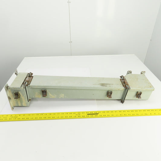 Hoffman 4" x 4" x 36" L Wire Way Auxiliary Gutter Trough Hinged Top W/90° Elbow