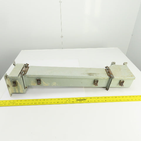 Hoffman 4" x 4" x 36" L Wire Way Auxiliary Gutter Trough Hinged Top W/90° Elbow