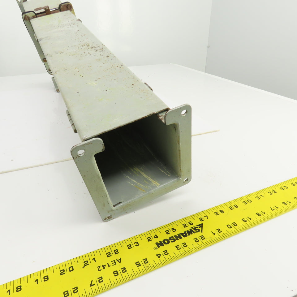 Hoffman 4" x 4" x 34" L Wire Way Auxiliary Gutter Trough Hinged Top W/4" Tee