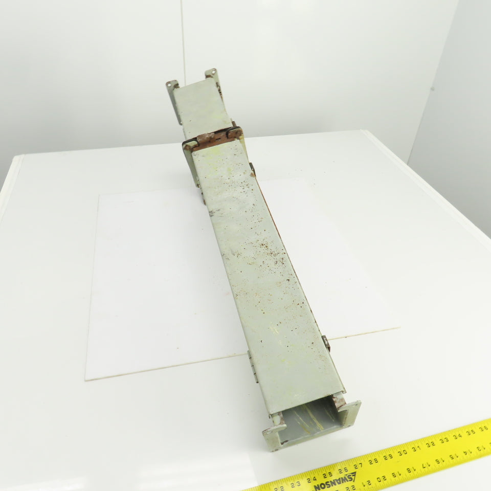 Hoffman 4" x 4" x 34" L Wire Way Auxiliary Gutter Trough Hinged Top W/4" Tee