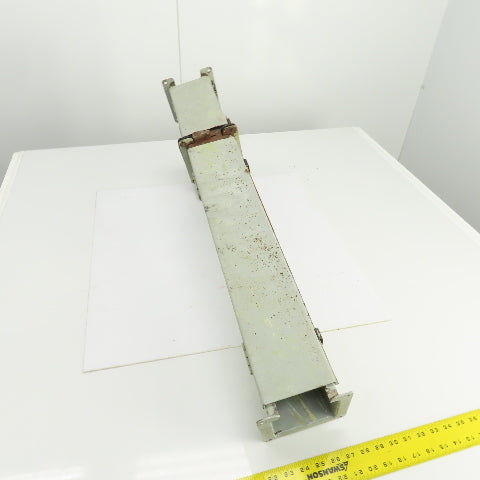 Hoffman 4" x 4" x 34" L Wire Way Auxiliary Gutter Trough Hinged Top W/4" Tee