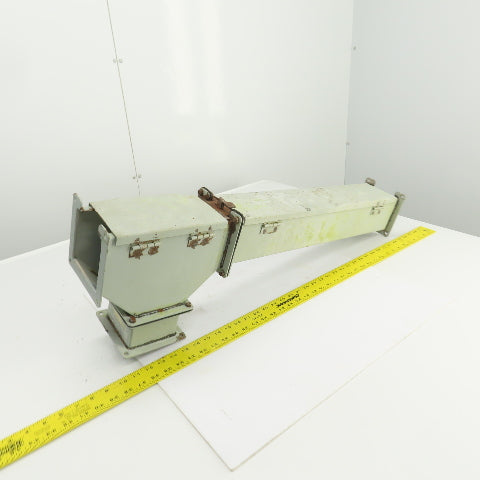 Hoffman 4" x 4" x 34" L Wire Way Auxiliary Gutter Trough Hinged Top W/4" Tee