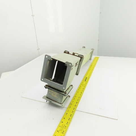 Hoffman 4" x 4" x 34" L Wire Way Auxiliary Gutter Trough Hinged Top W/4" Tee