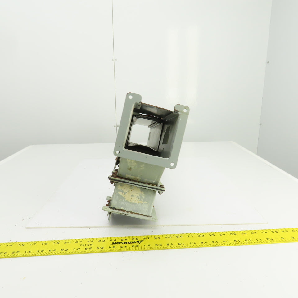 Hoffman 4" x 4" x 34" L Wire Way Auxiliary Gutter Trough Hinged Top W/4" Tee