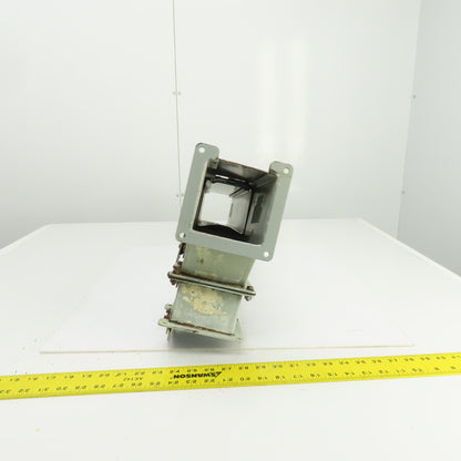 Hoffman 4" x 4" x 34" L Wire Way Auxiliary Gutter Trough Hinged Top W/4" Tee