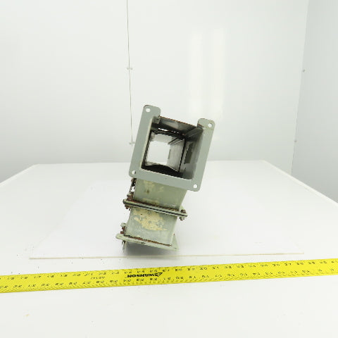 Hoffman 4" x 4" x 34" L Wire Way Auxiliary Gutter Trough Hinged Top W/4" Tee