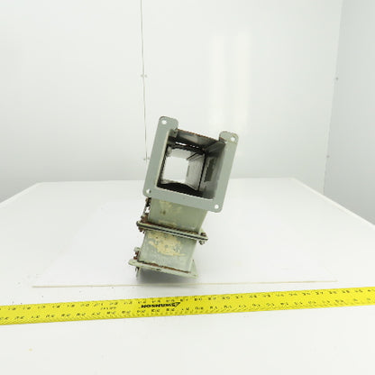 Hoffman 4" x 4" x 34" L Wire Way Auxiliary Gutter Trough Hinged Top W/4" Tee