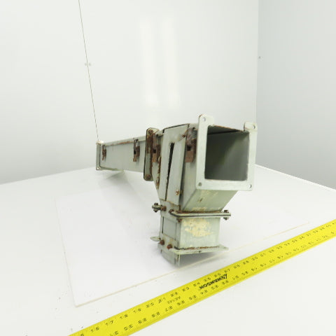 Hoffman 4" x 4" x 34" L Wire Way Auxiliary Gutter Trough Hinged Top W/4" Tee