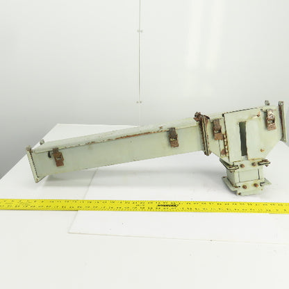 Hoffman 4" x 4" x 34" L Wire Way Auxiliary Gutter Trough Hinged Top W/4" Tee