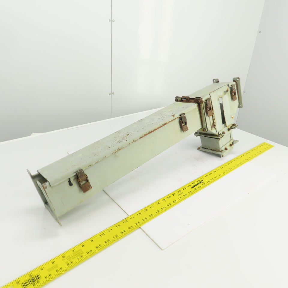 Hoffman 4" x 4" x 34" L Wire Way Auxiliary Gutter Trough Hinged Top W/4" Tee