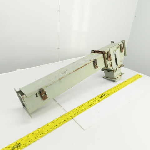Hoffman 4" x 4" x 34" L Wire Way Auxiliary Gutter Trough Hinged Top W/4" Tee