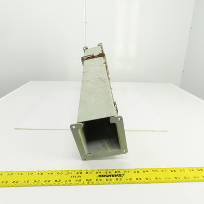Hoffman 4" x 4" x 34" L Wire Way Auxiliary Gutter Trough Hinged Top W/4" Tee