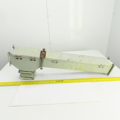 Hoffman 4" x 4" x 34" L Wire Way Auxiliary Gutter Trough Hinged Top W/4" Tee