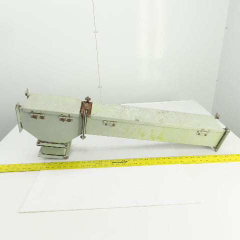 Hoffman 4" x 4" x 34" L Wire Way Auxiliary Gutter Trough Hinged Top W/4" Tee