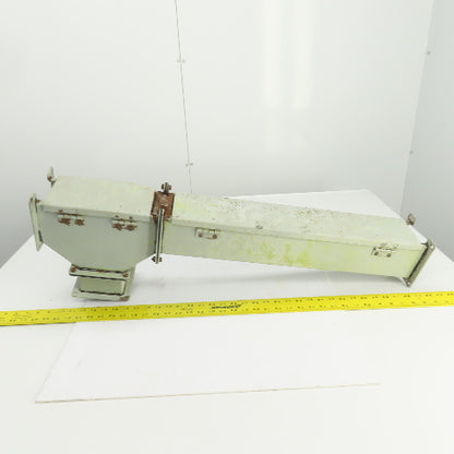 Hoffman 4" x 4" x 34" L Wire Way Auxiliary Gutter Trough Hinged Top W/4" Tee
