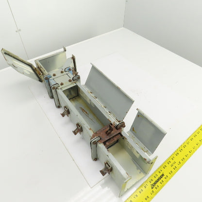Hoffman 4x 4 x 28-1/2" L Wire Way Auxiliary Gutter Trough Hinged Top W/90° Elbow