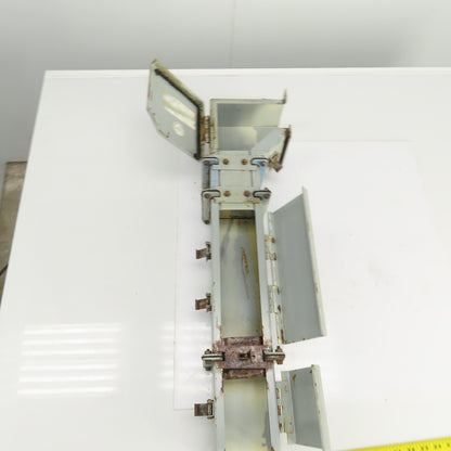 Hoffman 4x 4 x 28-1/2" L Wire Way Auxiliary Gutter Trough Hinged Top W/90° Elbow