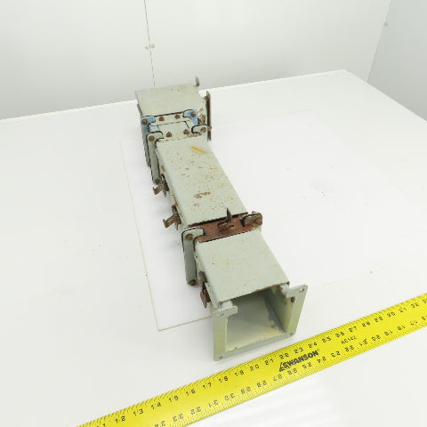 Hoffman 4x 4 x 28-1/2" L Wire Way Auxiliary Gutter Trough Hinged Top W/90° Elbow