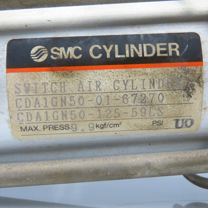SMC CDA1GN50-01-67270 2-1/4" Bore 5" Stroke Double Acting Air Cylinder