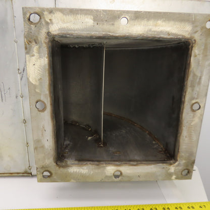 Insulated Double Wall Rectangular HVAC Offset 90° Elbow 45" OAL 12" x 12" Flange