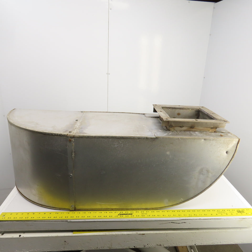 Insulated Double Wall Rectangular HVAC Offset 90° Elbow 45" OAL 12" x 12" Flange