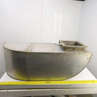 Insulated Double Wall Rectangular HVAC Offset 90° Elbow 45" OAL 12" x 12" Flange