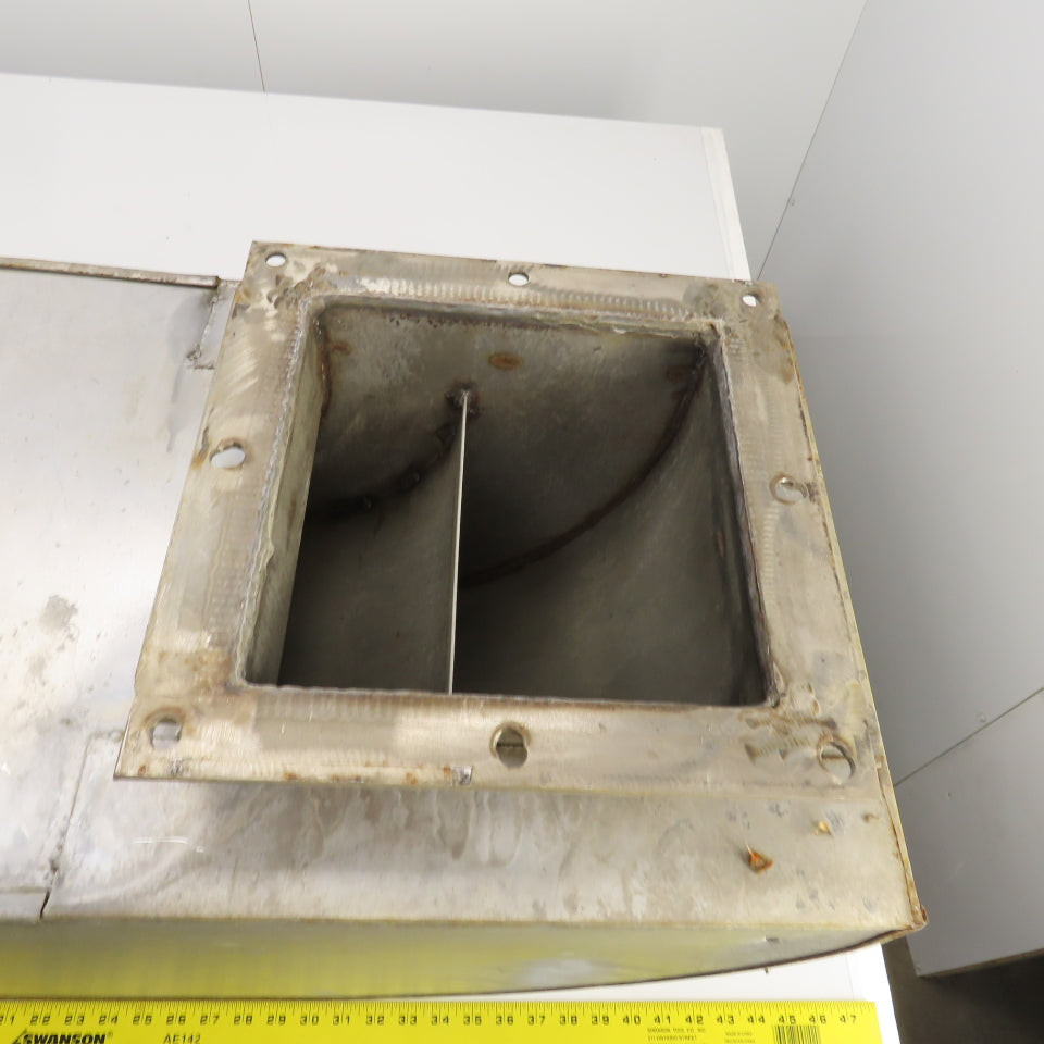 Insulated Double Wall Rectangular HVAC Offset 90° Elbow 45" OAL 12" x 12" Flange