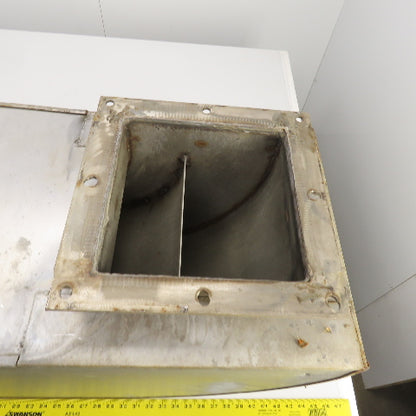 Insulated Double Wall Rectangular HVAC Offset 90° Elbow 45" OAL 12" x 12" Flange