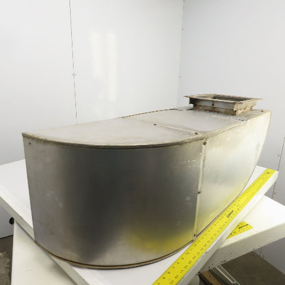 Insulated Double Wall Rectangular HVAC Offset 90° Elbow 45" OAL 12" x 12" Flange