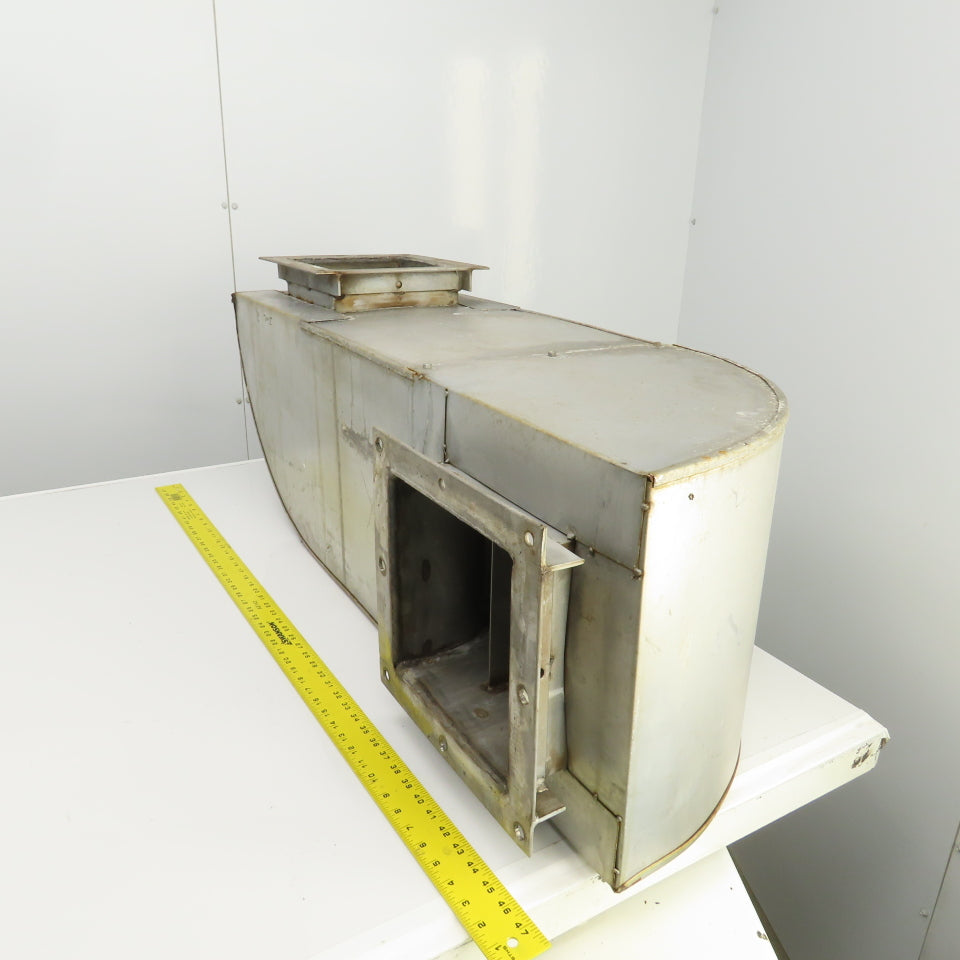 Insulated Double Wall Rectangular HVAC Offset 90° Elbow 45" OAL 12" x 12" Flange