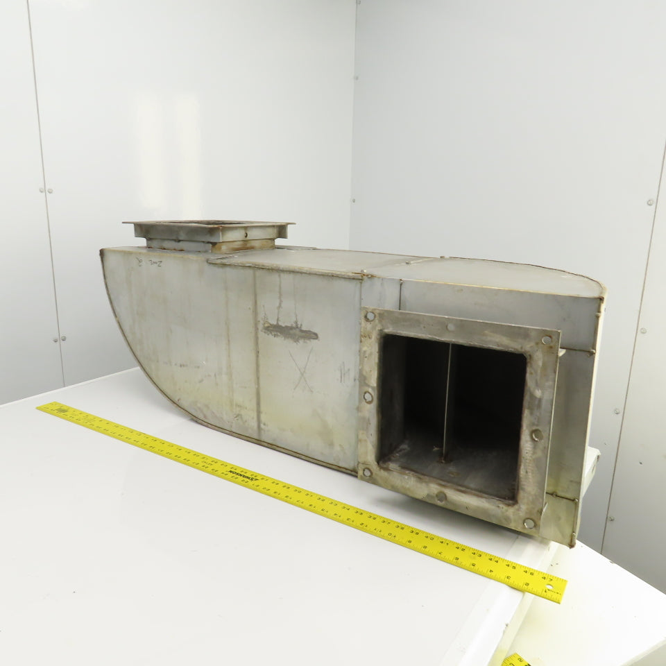 Insulated Double Wall Rectangular HVAC Offset 90° Elbow 45" OAL 12" x 12" Flange
