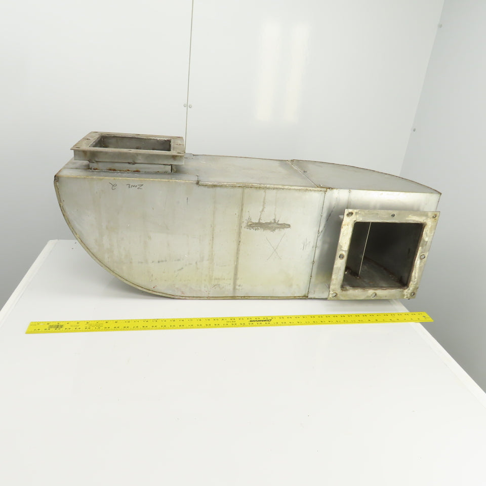 Insulated Double Wall Rectangular HVAC Offset 90° Elbow 45" OAL 12" x 12" Flange