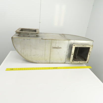 Insulated Double Wall Rectangular HVAC Offset 90° Elbow 45" OAL 12" x 12" Flange